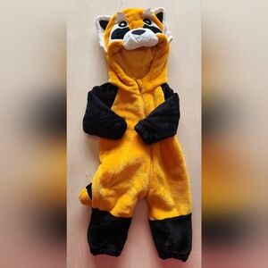 Persoplay Kids Baby Boy Cartoon 3D Ear Design Hooded Plush Jumpsuit